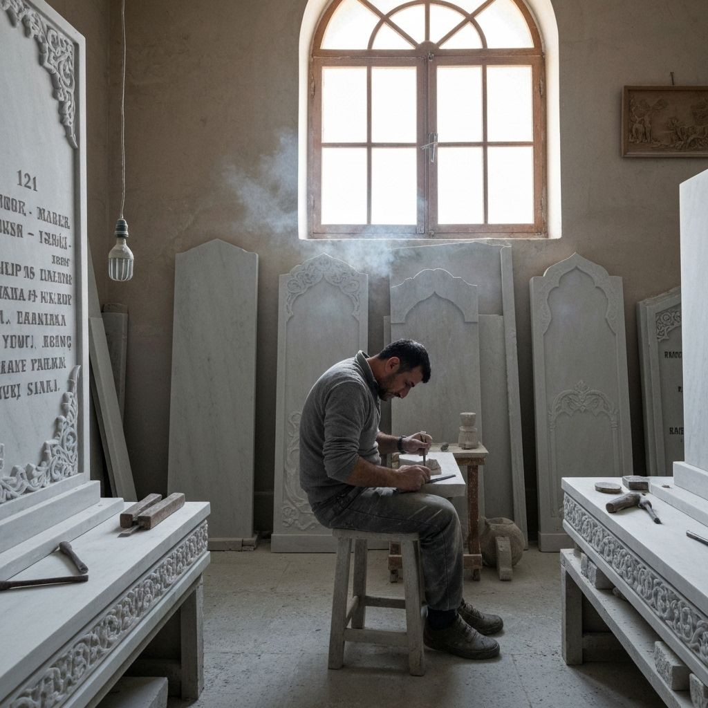 Şarkikaraağaç mezar taşı imalatı - Oktay Mermer